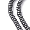 Matte Style Electroplate Non-magnetic Synthetic Hematite Flat Round Beads Strands X-G-M007-77-3