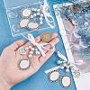 DIY Blank Oval Alloy Brooches with Imitation Pearl Making Kit PALLOY-AB00264-3