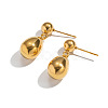 304 Stainless Steel Teardrop Stud Dangle Earrings for Women OR7893-5
