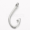 Non-Tarnish 304 Stainless Steel Hook Clasps STAS-E133-100P-1