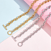 2Pcs 2 Colors Alloy Cable Chain Necklace for Men Women NJEW-AN0001-19-7
