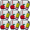 12Pcs Teachers' Day Food Grade Silicone Focal Beads SIL-SC0001-82-1