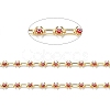 Handmade Glass Evil Eye Link Chains CHC-K014-06G-2