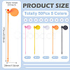 50Pcs 5 Colors Flat Round Plastic Hang Tag Fasteners FIND-TA0010-02-3