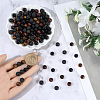DIY Natural Black Onyx & Lava Rock & Tiger Eye Round Beads Bracelets Making Kits DIY-SC0030-25-3