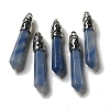 Natural & Synthetic Mixed Gemstone Pointed Big Pendants G-Z055-01P-2