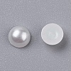 5MM Creamy White Dome Half Round Acrylic Imitated Pearl Cabochons Fit Phone Decoration X-OACR-H001-4-2