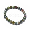 Natural Indian Agate Bead Stretch Bracelets BJEW-K212-B-010-5