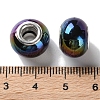 Opaque Brass Cores Acrylic European Beads OACR-M024-04S-07-3