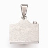 304 Stainless Steel Cubic Zirconia Pendants STAS-F168-34P-2