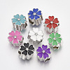 Platinum Plated Alloy European Beads MPDL-S067-27-1