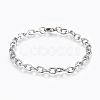 Tarnish Resistant 304 Stainless Steel Cable Chain Bracelets BJEW-P239-05-1