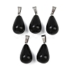 Natural Obsidian Pendants G-S364-072P-03-1
