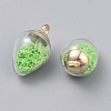 Transparent Glass Pendants GLAA-TAC0002-H05-2