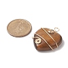 Natural Mixed Stone Copper Wire Wrapped Pendants PALLOY-JF02042-3
