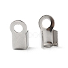 Tarnish Resistant 304 Stainless Steel Fold Over Crimp Cord Ends STAS-M009-01A-1