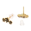 Brass Micro Pave Cubic Zirconia Stud Earrings LS-EJEW-F273-15F-G-2