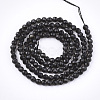 Natural Black Obsidian Beads Strands X-G-T108-41-2