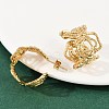 304 Stainless Steel Hollow Flower Stud Earrings EJEW-A138-06G-2