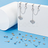 304 Stainless Steel Stud Earring Findings STAS-UN0015-38-2