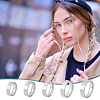 20Pcs 5 Styles 304 Stainless Steel Finger Rings for Men RJEW-UN0003-12-5