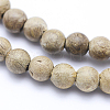 Natural Camphor Wood Beads Strands WOOD-P011-09-4mm-3