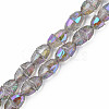 Electroplate Transparent Glass Beads Strands EGLA-N002-35-C01-1