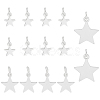 14Pcs 3 Styles 925 Sterling Silver Star Charms STER-BC0003-10-1