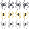 SUNNYCLUE 24Pcs 3 Colors Blank Glass Spider Pendant FIND-SC0006-47-1