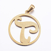 Ion Plating(IP) 304 Stainless Steel Pendants STAS-K162-073G-2