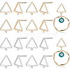 20Pcs 2 Colors Brass Stud Earring Findings KK-BC0008-33-1