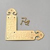Brass Corner Protector for Cabinet Furniture KK-WH0062-239G-1
