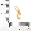 925 Sterling Silver Letter Charms with Jump Rings STER-R008-01G-J-3