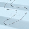 2MM Brass Round Ball Cable Chain Necklaces MAK-L045-01P-3