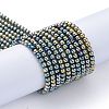 Electroplate Glass Beads Strands EGLA-K014-A-FP08-2