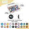 100Pcs Printed Glass Half Round Dome Cabochons GGLA-FS0001-13-4