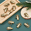 12Pcs Tibetan Style Alloy D-Ring Anchor Shackle Clasps FIND-FH0008-01-5