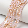 Electroplate Glass Beads Strands EGLA-A034-J4mm-K03-1