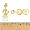 304 Stainless Steel Glass Stud Dangle Earrings EJEW-JE07307-5