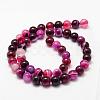 Natural Striped Agate/Banded Agate Bead Strands X-G-K155-A-8mm-02-3