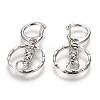 Alloy Keychain Clasp Findings PALLOY-T010-07P-1