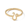 Real 18K Gold Plated 304 Stainless Steel Adjustable Finger Ring RJEW-L115-01G-08-2