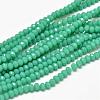 Faceted Rondelle Glass Beads Strands GLAA-I033-3mm-09-1