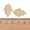 Brass Micro Pave Clear Cubic Zirconia Connector Charms CU-CBA4579-10G-B-2