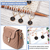 Alloy Enamel Number Charms Locking Stitch Markers AJEW-PH01457-01-4