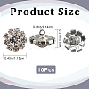 10Pcs Alloy Rhinestone Shank Button for Garment Accessories BUTT-GF0001-29-2