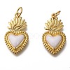 Golden Tone Brass Enamel Pendants X-KK-K750-01G-E-1