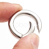 Non-Tarnish 304 Stainless Steel Spring Gate Rings X-STAS-I133-14C-3