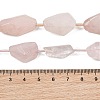 Natural Rose Quartz Beads Strands GG-CBA3D9B-13-4