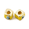 Brass Enamel Beads KK-F842-01F-3